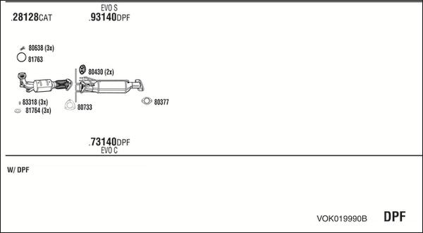 Walker VOK019990B - Pakoputkisto inparts.fi