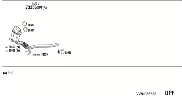 Walker VWK056785 - Pakoputkisto inparts.fi