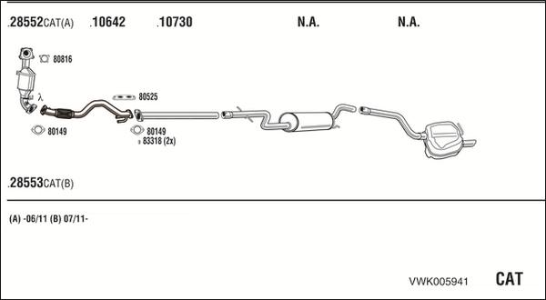 Walker VWK005941 - Pakoputkisto inparts.fi