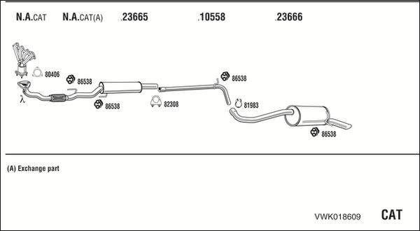 Walker VWK018609 - Pakoputkisto inparts.fi