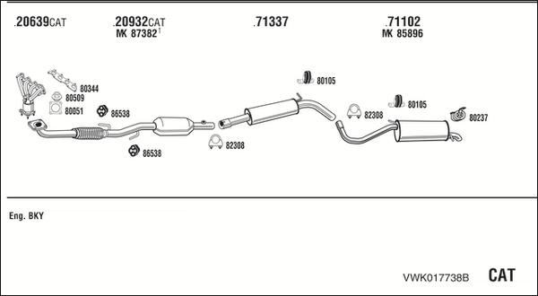 Walker VWK017738B - Pakoputkisto inparts.fi