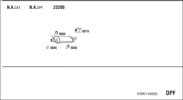 Walker VWK116203 - Pakoputkisto inparts.fi