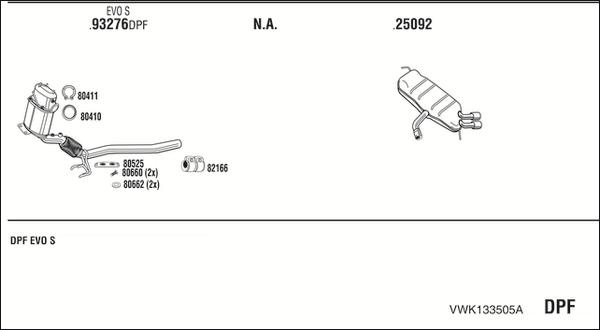 Walker VWK133505A - Pakoputkisto inparts.fi