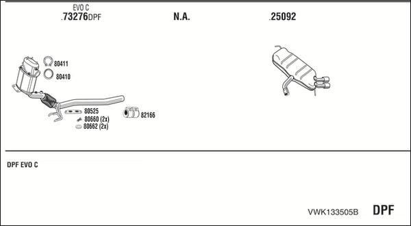 Walker VWK133505B - Pakoputkisto inparts.fi