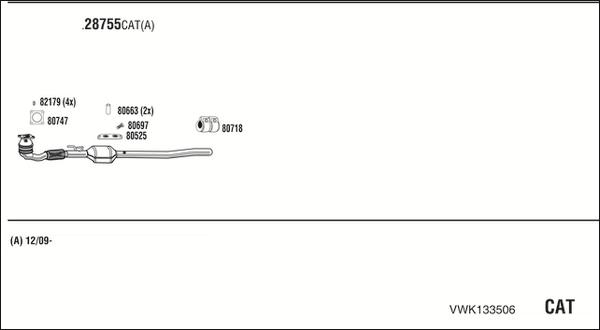 Walker VWK133506 - Pakoputkisto inparts.fi