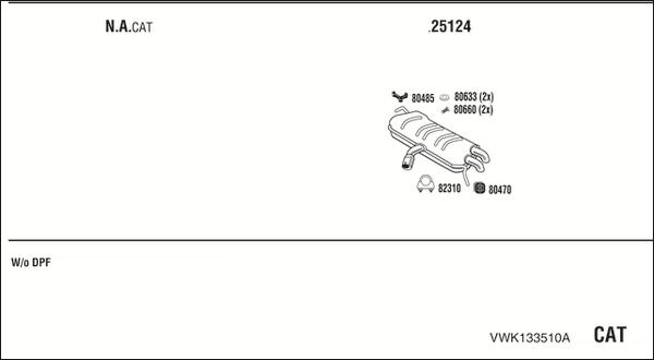 Walker VWK133510A - Pakoputkisto inparts.fi