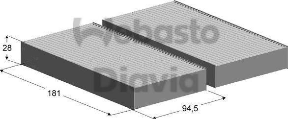 Webasto 82D0325141A - Suodatin, sisäilma inparts.fi