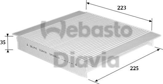 Webasto 82D0325113A - Suodatin, sisäilma inparts.fi