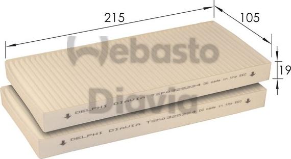 Webasto 82D0325224A - Suodatin, sisäilma inparts.fi