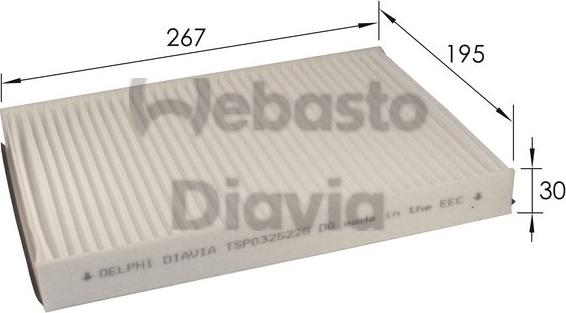 Webasto 82D0325226A - Suodatin, sisäilma inparts.fi