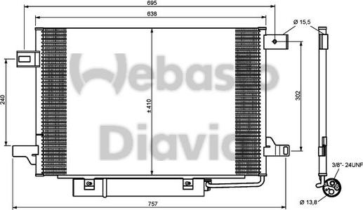 Webasto 82D0225562A - Lauhdutin, ilmastointilaite inparts.fi