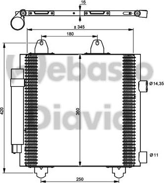 Webasto 82D0225643A - Lauhdutin, ilmastointilaite inparts.fi