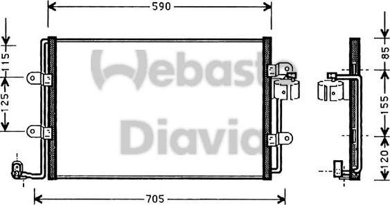 Webasto 82D0225180A - Lauhdutin, ilmastointilaite inparts.fi