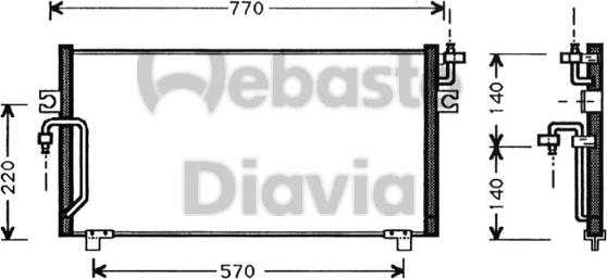 Webasto 82D0225350A - Lauhdutin, ilmastointilaite inparts.fi