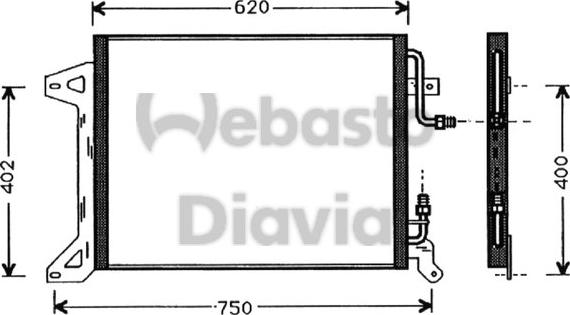 Webasto 82D0225294A - Lauhdutin, ilmastointilaite inparts.fi