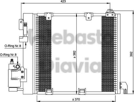 Webasto 82D0225221A - Lauhdutin, ilmastointilaite inparts.fi