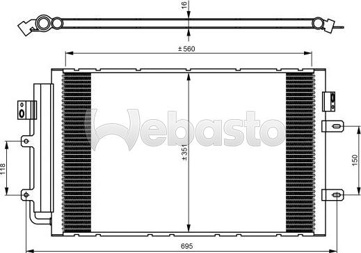 Webasto 82D0226299MA - Lauhdutin, ilmastointilaite inparts.fi