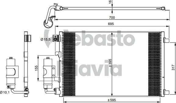 Webasto 82D0226263MA - Lauhdutin, ilmastointilaite inparts.fi