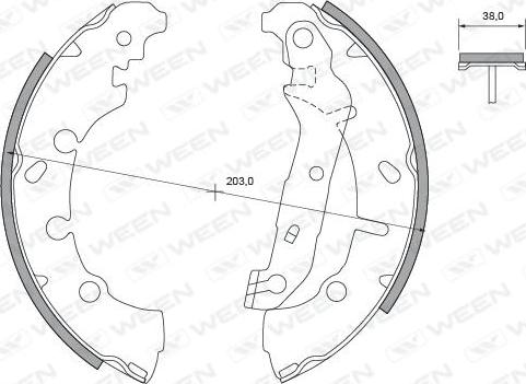 Ween 152-2041 - Jarrukenkäsarja inparts.fi