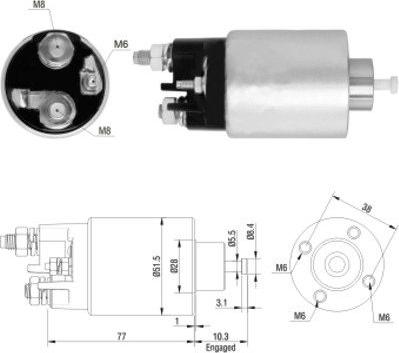 WE PARTS 471480157 - Magneettikytkin, käynnistin inparts.fi