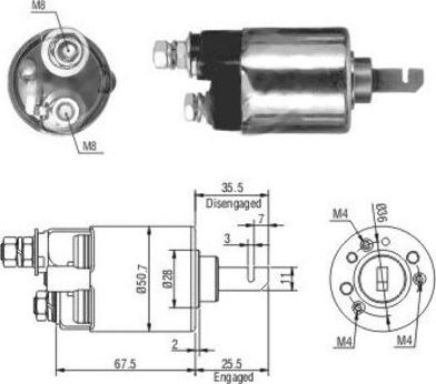 WE PARTS 471480112 - Magneettikytkin, käynnistin inparts.fi