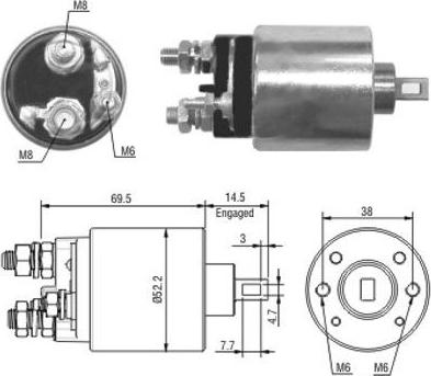 WE PARTS 471480122 - Magneettikytkin, käynnistin inparts.fi