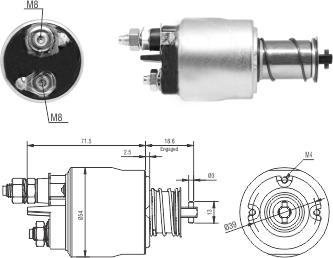 WE PARTS 471480245 - Magneettikytkin, käynnistin inparts.fi