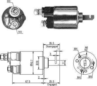 WE PARTS 471480250 - Magneettikytkin, käynnistin inparts.fi