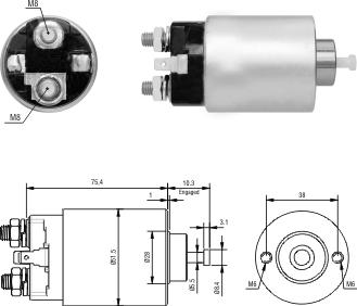 WE PARTS 471480239 - Magneettikytkin, käynnistin inparts.fi