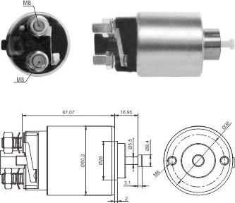 WE PARTS 471480224 - Magneettikytkin, käynnistin inparts.fi