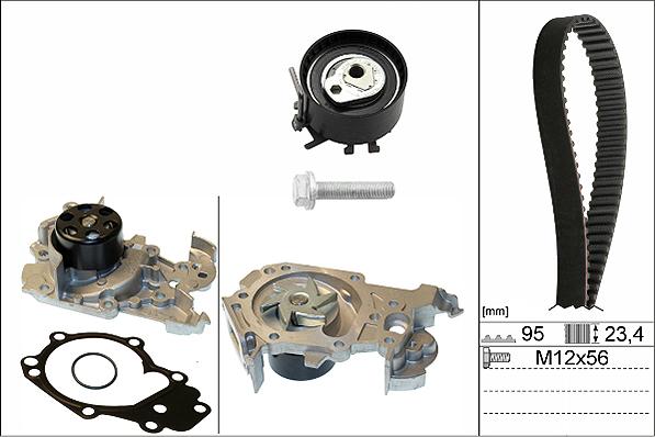 Wilmink Group WG1251419 - Vesipumppu + jakohihnasarja inparts.fi