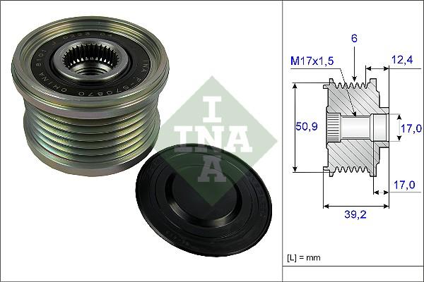 Wilmink Group WG1253814 - Hihnapyörä, laturi inparts.fi