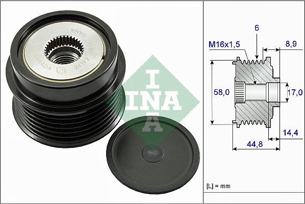 Wilmink Group WG1253830 - Hihnapyörä, laturi inparts.fi