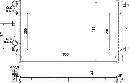 Wilmink Group WG1722288 - Jäähdytin,moottorin jäähdytys inparts.fi