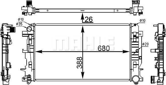 Wilmink Group WG2182844 - Jäähdytin,moottorin jäähdytys inparts.fi