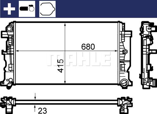 Wilmink Group WG2182844 - Jäähdytin,moottorin jäähdytys inparts.fi