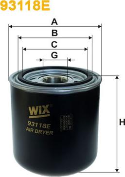 WIX Filters 93118E - Ilmankuivaus patruuna, paineilmalaite inparts.fi