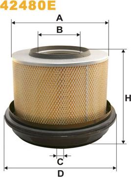 WIX Filters 42480E - Ilmansuodatin inparts.fi