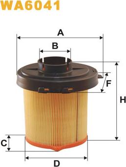 WIX Filters WA6041 - Ilmansuodatin inparts.fi