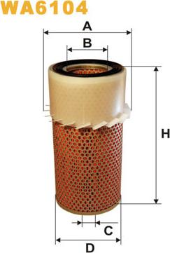 WIX Filters WA6104 - Ilmansuodatin inparts.fi