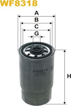 WIX Filters WF8318 - Polttoainesuodatin inparts.fi