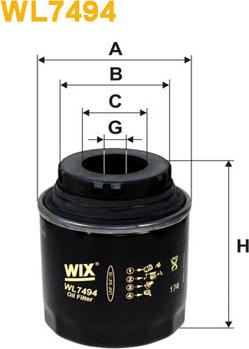 WIX Filters WL7494 - Öljynsuodatin inparts.fi