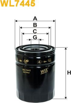 WIX Filters WL7445 - Öljynsuodatin inparts.fi