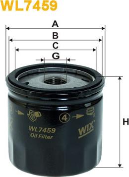 WIX Filters WL7459 - Öljynsuodatin inparts.fi