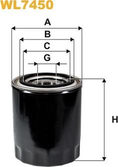 WIX Filters WL7450 - Öljynsuodatin inparts.fi