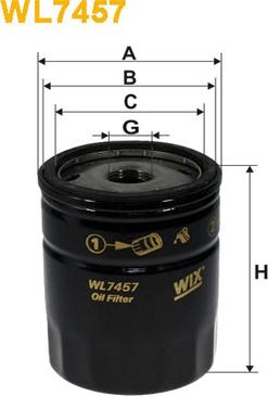 WIX Filters WL7457 - Öljynsuodatin inparts.fi