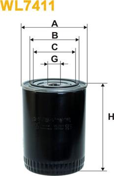 WIX Filters WL7411 - Öljynsuodatin inparts.fi