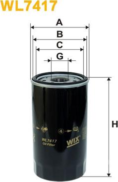 WIX Filters WL7417 - Öljynsuodatin inparts.fi