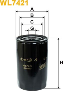 WIX Filters WL7421 - Öljynsuodatin inparts.fi