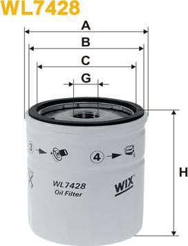 WIX Filters WL7428 - Öljynsuodatin inparts.fi